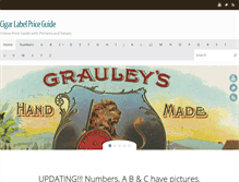 Tablet Screenshot of cigarlabelpriceguide.com